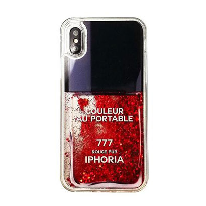 IPHORIA アイフォリア iPhoneX アイフォンX グリッター NAILPOLISH VERNIS ROUGE RED