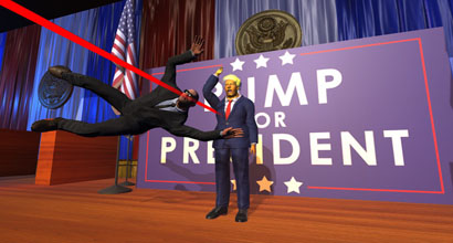 画像 SPが凶弾から大統領を守るためにダイブ